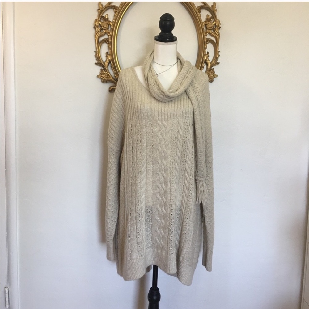 Sonoma Lurex Metallic Sweater w/matching Scarf 3X